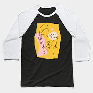 Abstract Face Baseball T-Shirt